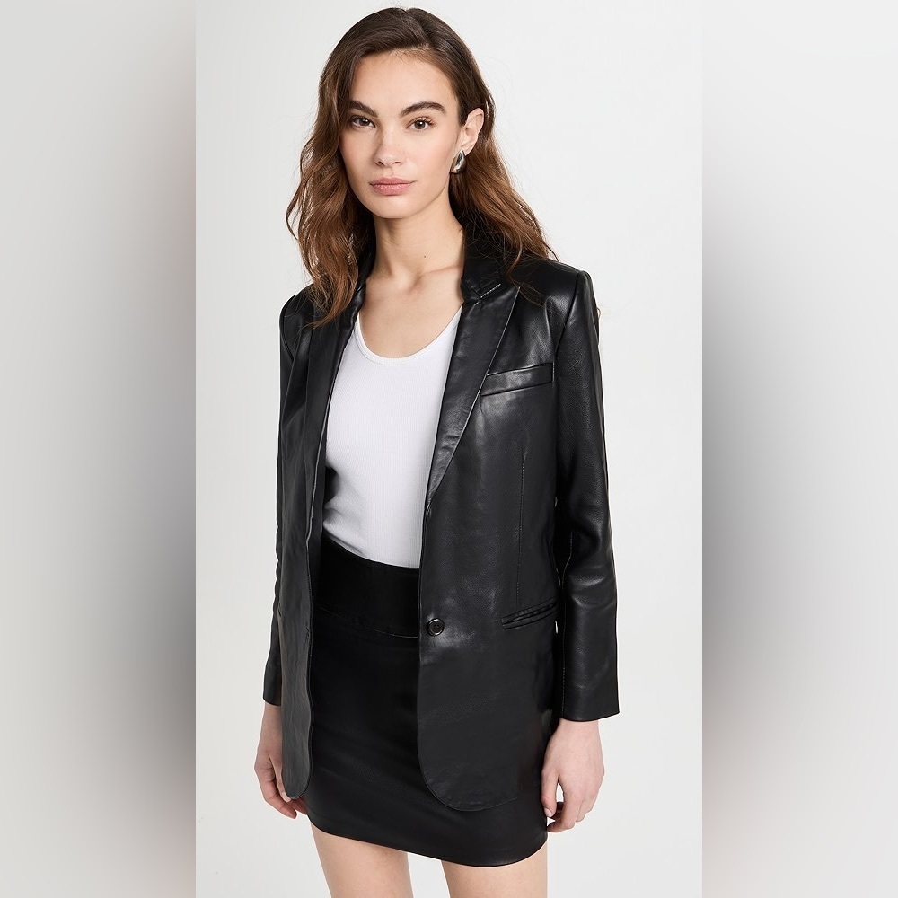Z supply faux leather jacket